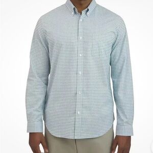 NEW Ben Sherman The Original Oxford White, Blue, Green Plaid Shirt Size Large